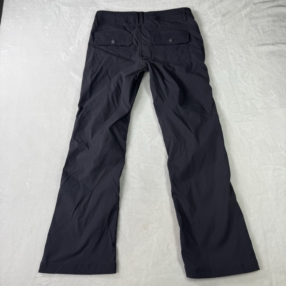 Prana Pants Womens 8 Gray Stretch Roll-up Snap Hiking Outdoors Gorpcore‎ - Picture 7 of 13